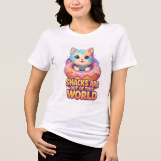 Camiseta Triblenda Space Cat Donut – Adorables Vibraciones de Snack C