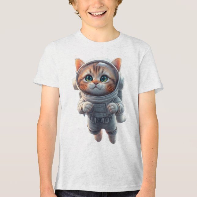Camiseta Triblenda Space Cat explorer children's (Anverso)