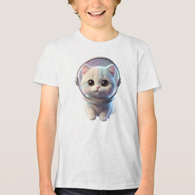 Camiseta Triblenda Space Kitty 3D (Anverso)