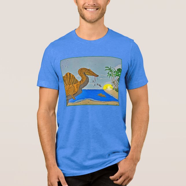 Camiseta Triblenda Spinosaurus t shirt cretaceous beach (Anverso)