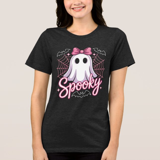 Camiseta Triblenda Spooky Coquette Ghost (Anverso)