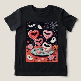 Camiseta Triblenda Spooky-cute Halloween Illustration of Heart 