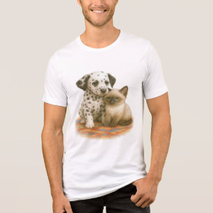 Camiseta Triblenda Spots & Snuggles - Pupa dálmata y gatitos siameses