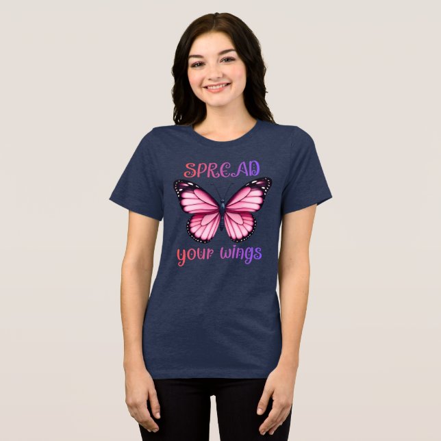 Camiseta Triblenda Spread Your Wings – Inspirational Butterfly  (Anverso Completo )