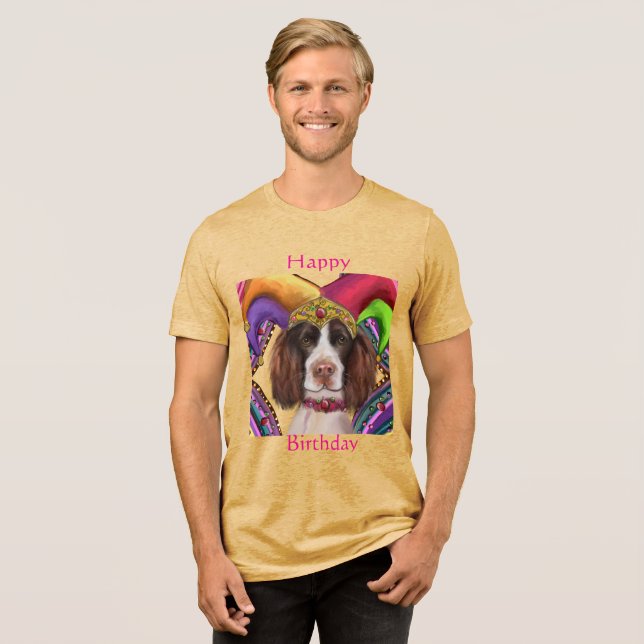 CAMISETA TRIBLENDA SPRINGER SPANIEL INGLÉS (Anverso Completa)