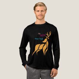 Camiseta Triblenda Sr. Ciervo Gráfico – Estilo Bosque Rústico