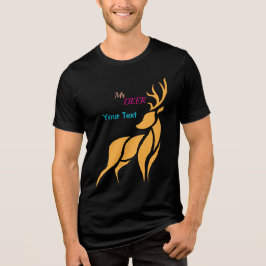 Camiseta Triblenda Sr. Ciervo Gráfico – Estilo Bosque Rústico