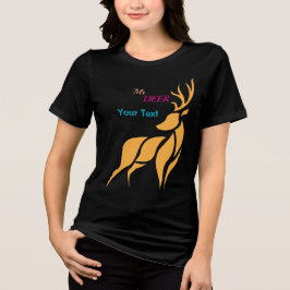 Camiseta Triblenda Sr. Ciervo Gráfico – Estilo Rústico de Bosque