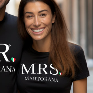 Camiseta Triblenda SRA. Corazón Bandera Italiana Apellido Personal Pa
