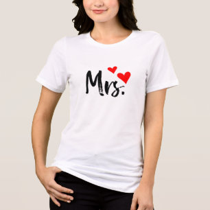Camiseta Triblenda Sra. T-Shirt - Diseño Cute Red Heart Wife