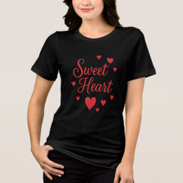 Camiseta Triblenda St. Valentines Day Sweet Heart Black 