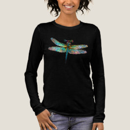 Camiseta Triblenda Stained Glass Colorful Dragonfly