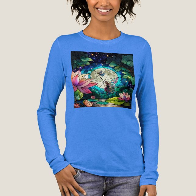 Camiseta Triblenda Stained Glass Little Fairy With Dragonfly (Anverso)