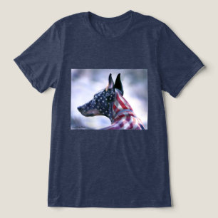 Camiseta Triblenda Stars and Stripes Doberman Pinscher