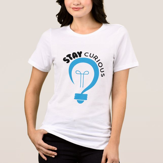 Camiseta Triblenda Stay Curious Minimalista (Anverso)