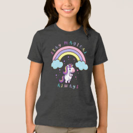 Camiseta Triblenda Stay Magical – Cute Unicorn & Rainbow Design
