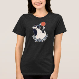 Camiseta Triblenda Stay Pawsitive Women's Tri-blend Tuxedo Cat Birthd
