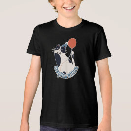 Camiseta Triblenda Stay Pawsitive Youth Tri-blend Tuxedo Cat Birthday