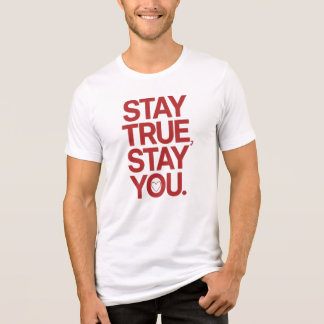 Camiseta Triblenda Stay True Stay You Red Bold Typography
