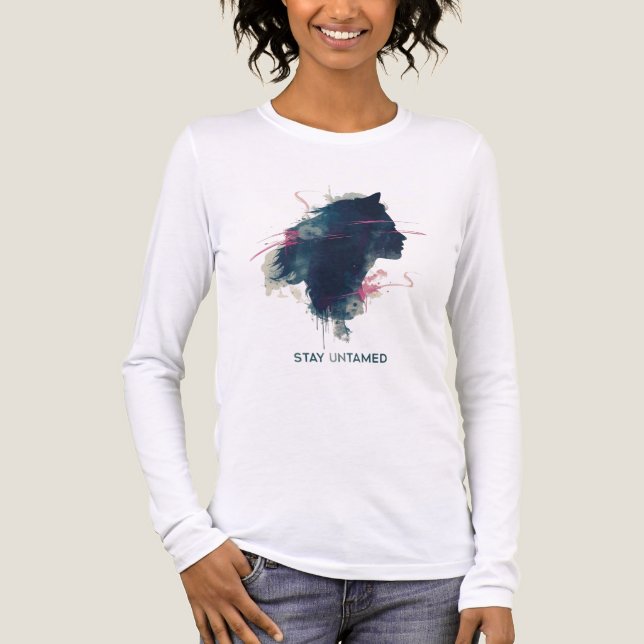 Camiseta Triblenda Stay Unlimited – Girl Face Minimal Art Tee (Anverso)