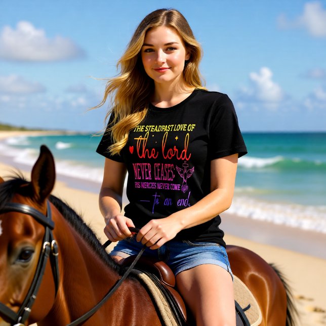 Camiseta Triblenda Steadfast Love Lord Mercies Never End Christian (Subido por el creador)