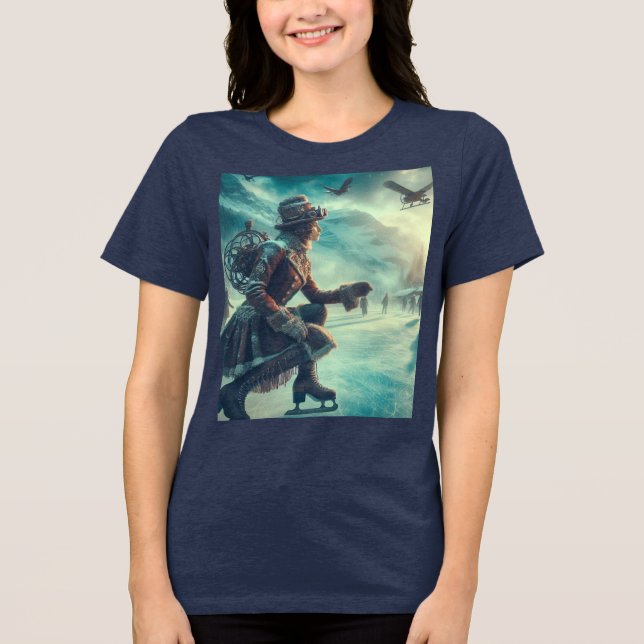 Camiseta Triblenda Steampunk Victorian Fantasy Winter Messenger (Anverso)