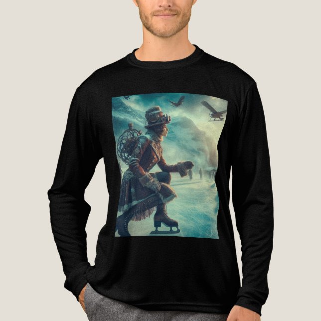 Camiseta Triblenda Steampunk Victorian Fantasy Winter Messenger (Anverso)