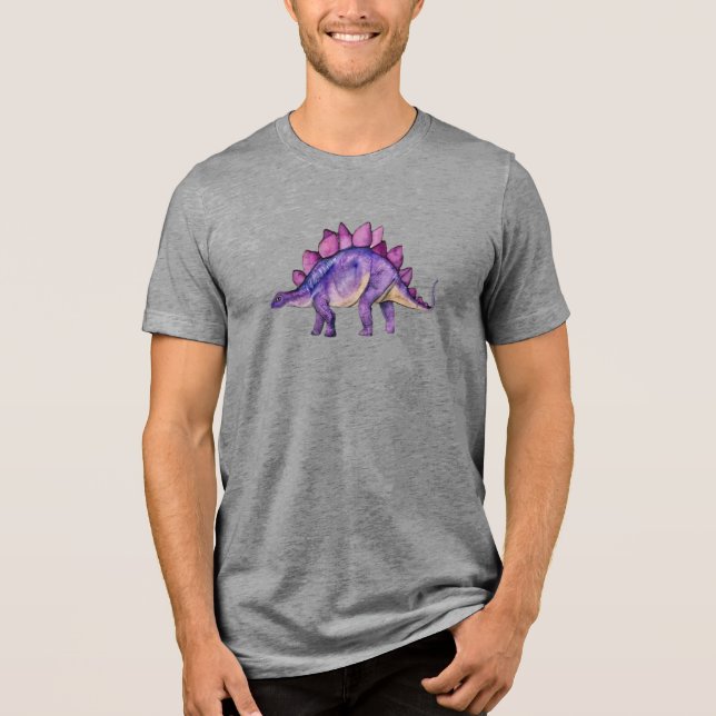 Camiseta Triblenda Stegosaurus de Dreamy Lavender: camiseta Unisex (Anverso)