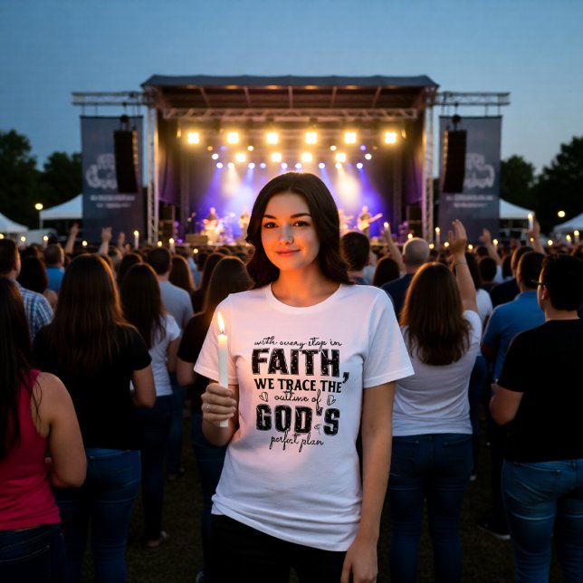 Camiseta Triblenda Step in Faith God's Perfect Plan (Subido por el creador)