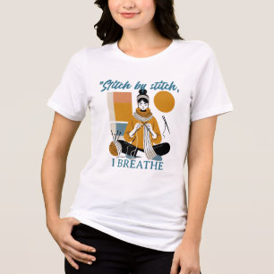 Camiseta Triblenda Stitch by Stitch I Breathe – Frase emocional para 