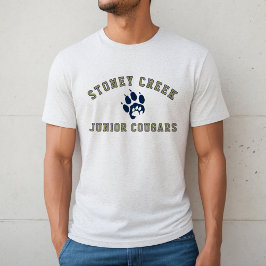 Camiseta Triblenda Stoney Creek Junior Cougars Mens White Fleck