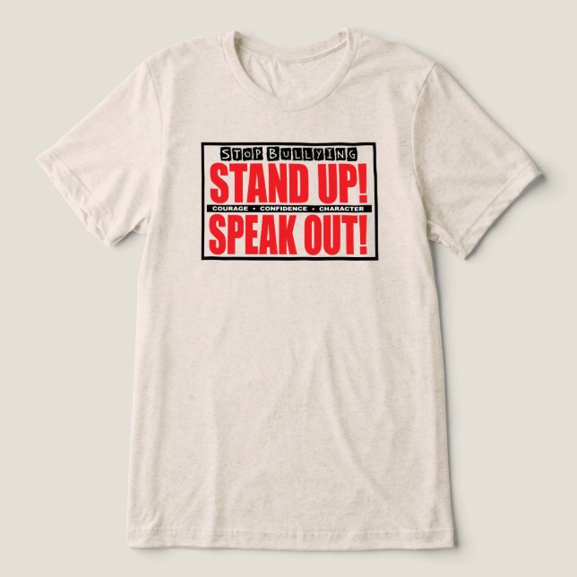 Camiseta Triblenda Stop Bullying - Stand Up, Speak Out (Diseño delantero )