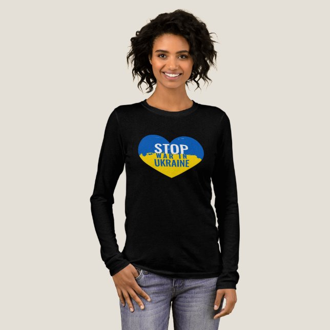 Camiseta Triblenda Stop War In Ukraine. I support Ukraine.  (Anverso Completo)