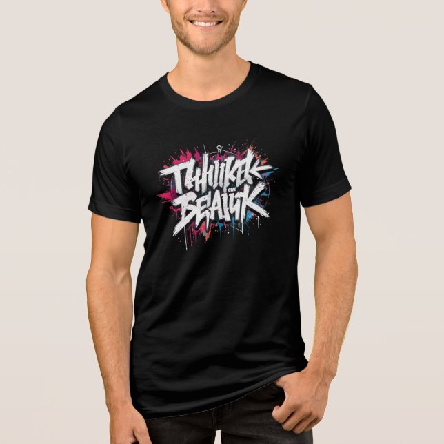 Camiseta Triblenda "Streetwear Graffiti T-Shirt – Bold Urban Art Styl (Anverso)