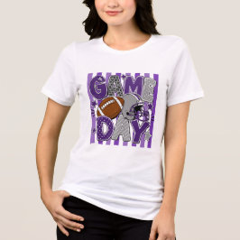Camiseta Triblenda Striped Game Day, Football Season Shirt