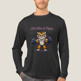 Camiseta Triblenda **Strong Tiger – Cute Tiger Lifting Weights Illust