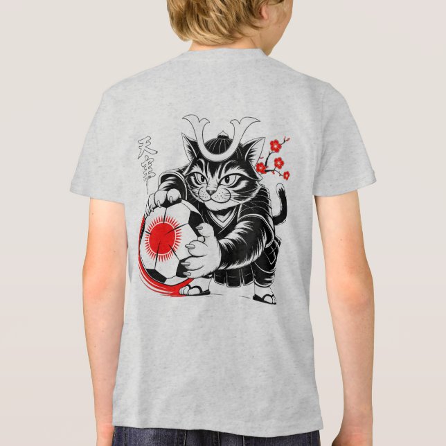 Camiseta Triblenda Stylish Samurai Cat Japan Soccer For Football fans (Reverso )