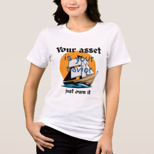 Camiseta Triblenda Su activo es su salvador - Motivación de la mujer