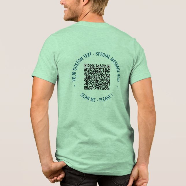 Camiseta Triblenda Su código QR Explorar información Personalizado Te (Reverso )
