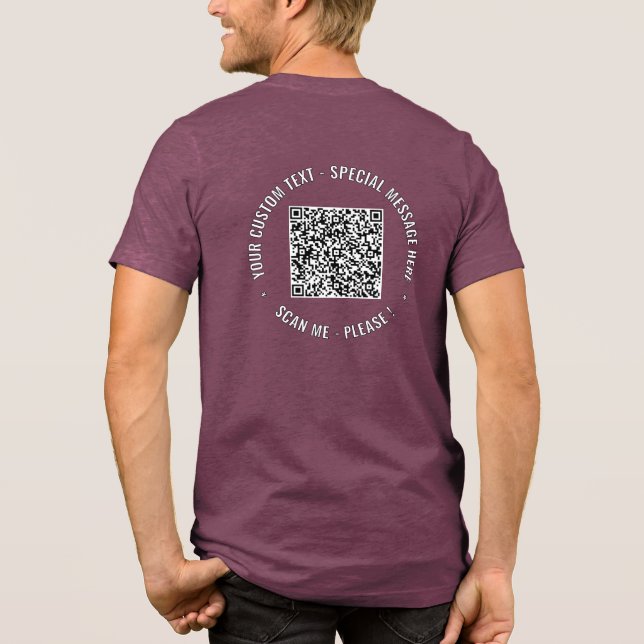 Camiseta Triblenda Su código QR Explorar información Personalizado Te (Reverso )