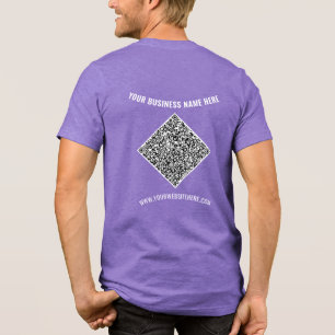 Camiseta Triblenda Su código QR y el texto Personalizado de su negoci