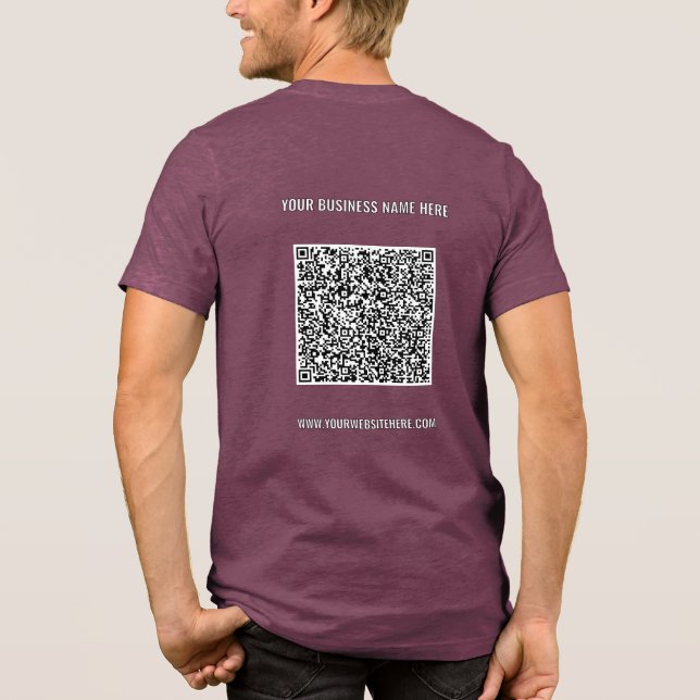 Camiseta Triblenda Su código QR y la promoción de Personalizado de te (Reverso )