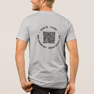 Camiseta Triblenda Su código QR y plantilla personalizada de texto Pe