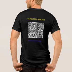 Camiseta Triblenda Su código QR y su negocio de texto Personalizado E