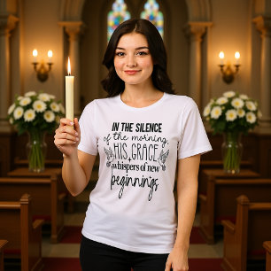 Camiseta Triblenda Su Gracia Susurra Devoción Matutina de Nuevos Comi