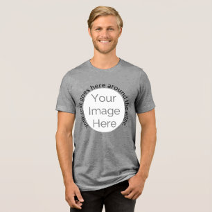 Camiseta Triblenda su imagen aquí, foto personalizada y texto soltero