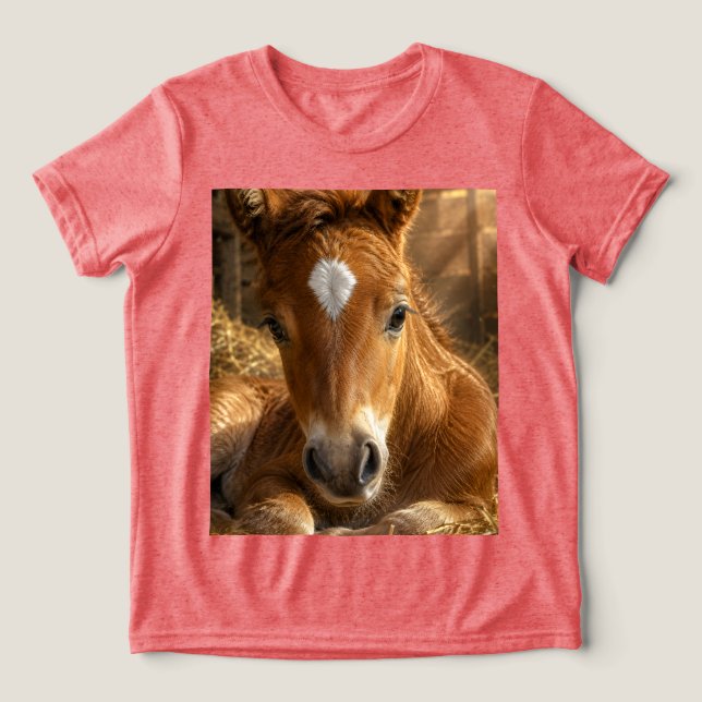Camiseta Triblenda Suave Potro de Sueño Dorado (Diseño delantero )