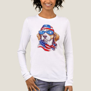 Camiseta Triblenda Sublimación de perro del 4 de julio-66361