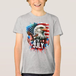 Camiseta Triblenda Sublimación del águila patriótica estadounidense-6