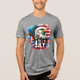 Camiseta Triblenda Sublimación del águila patriótica estadounidense-6